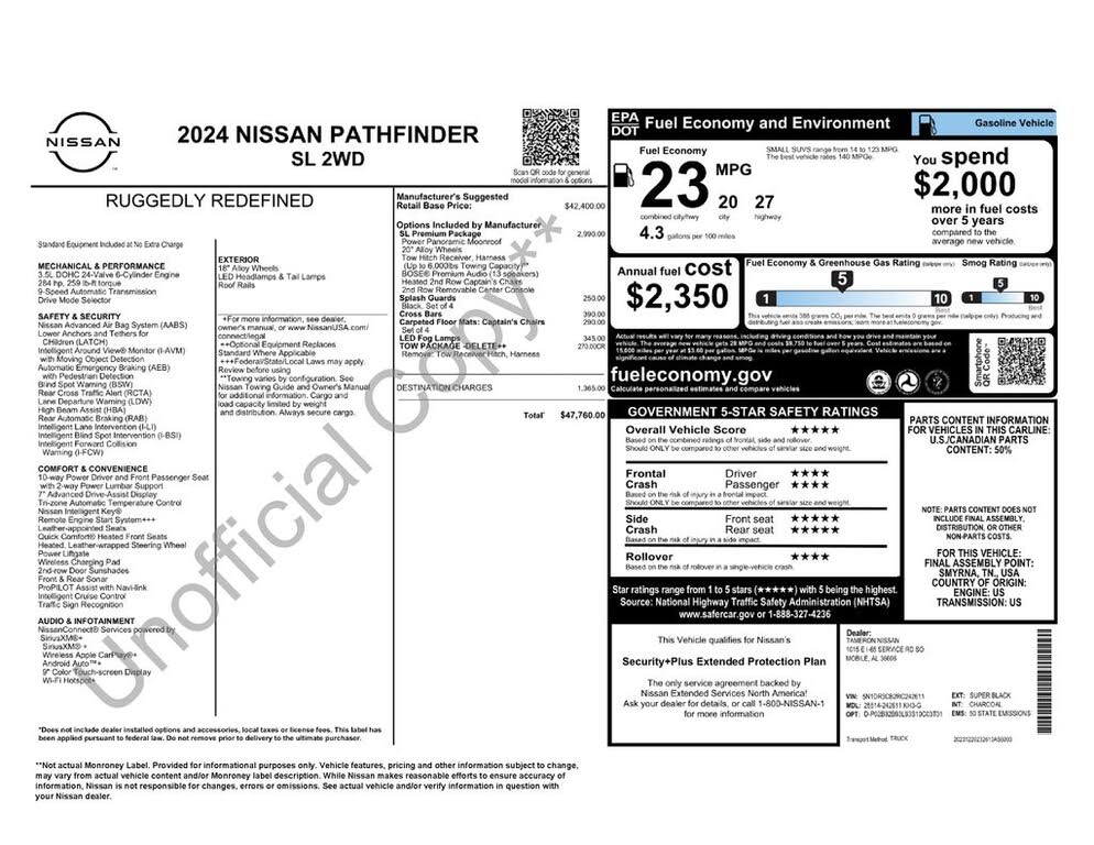2024 Nissan Pathfinder SL FWD