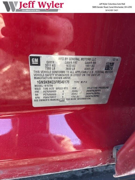 2015 Chevrolet Tahoe LT 4WD