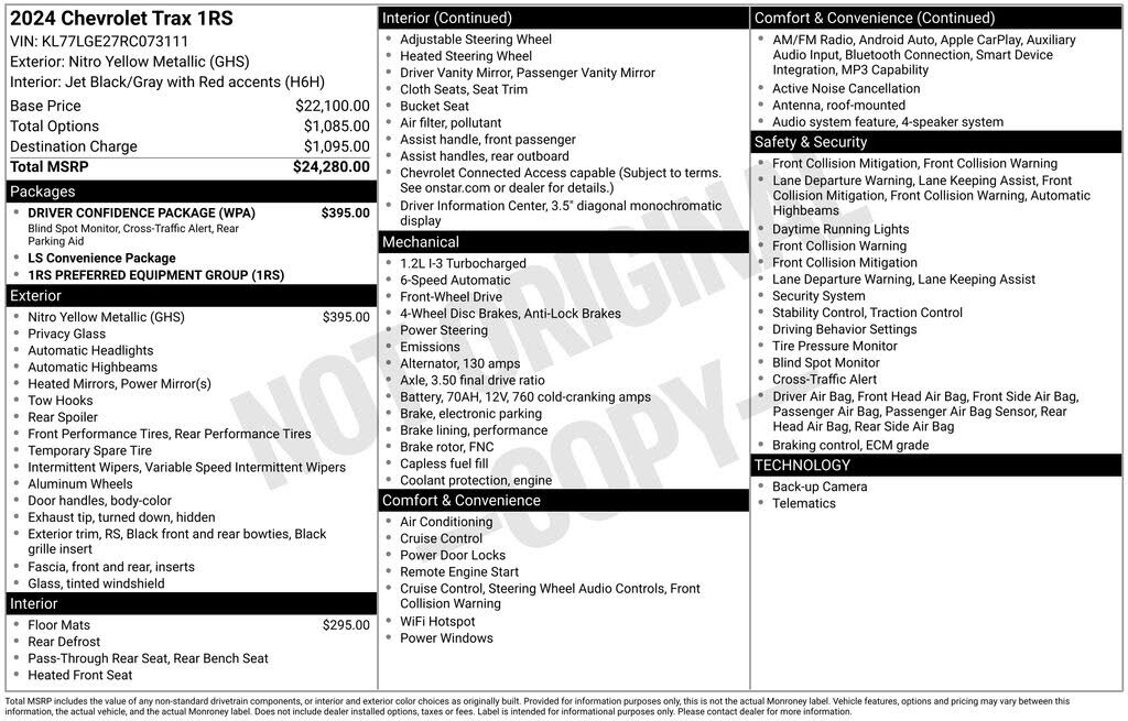2024 Chevrolet Trax RS with 1RS FWD