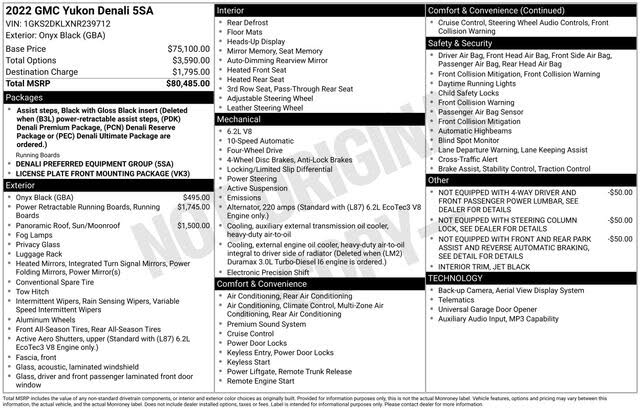 2022 GMC Yukon Denali 4WD