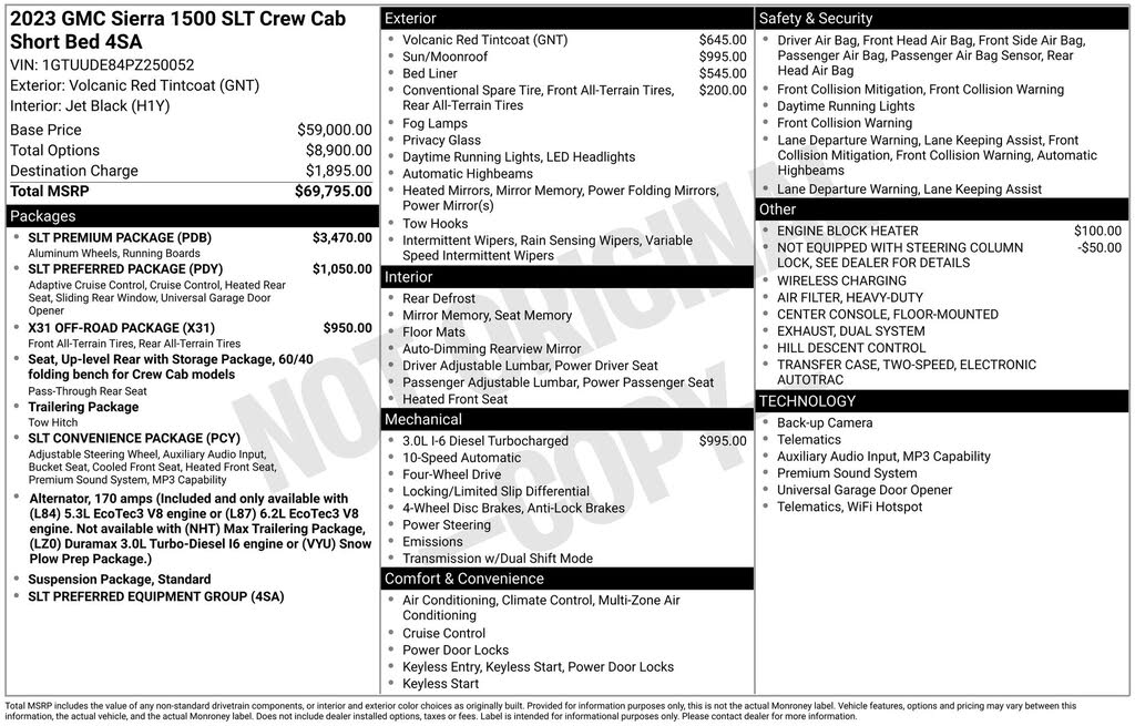 2023 GMC Sierra 1500 SLT Crew Cab 4WD