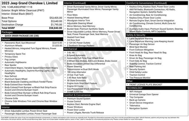 2023 Jeep Grand Cherokee L Limited 4WD