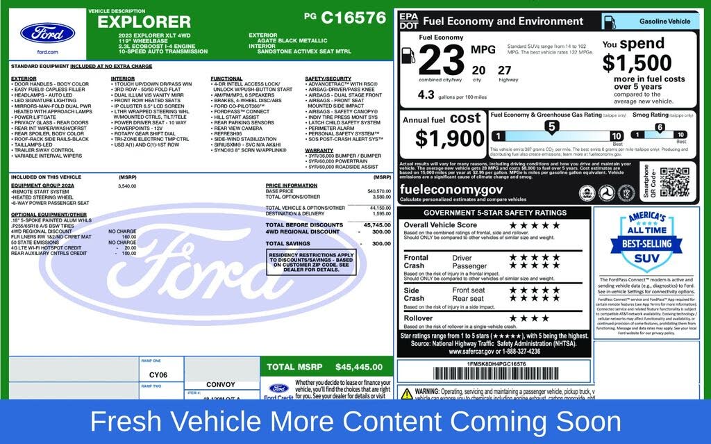 2023 Ford Explorer XLT AWD