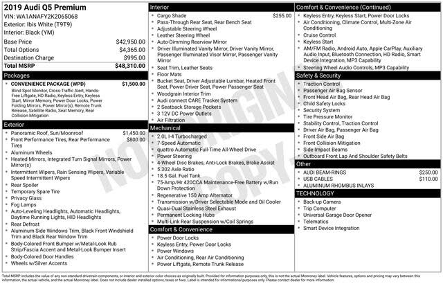 2019 Audi Q5 quattro Premium 45 TFSI