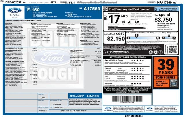 2017 Ford F-150 XLT SuperCab 4WD