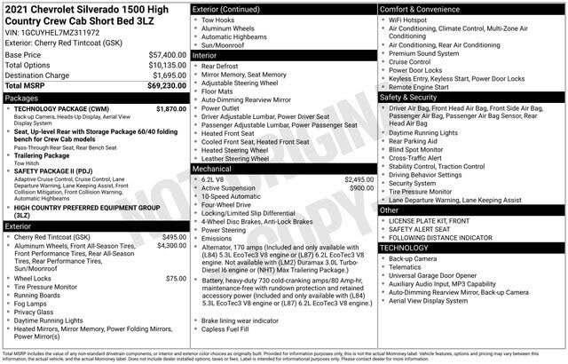 2021 Chevrolet Silverado 1500 High Country Crew Cab 4WD