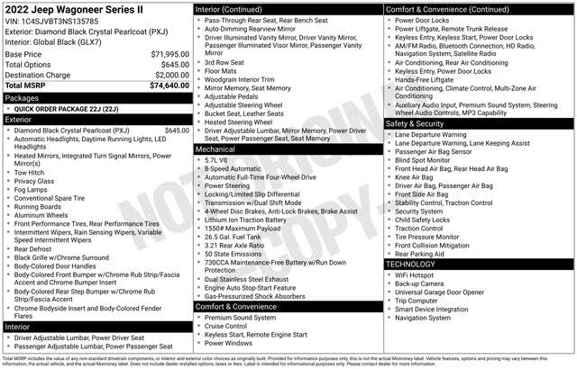 2022 Jeep Wagoneer Series II 4WD