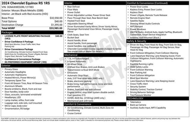 2024 Chevrolet Equinox RS with 1RS AWD