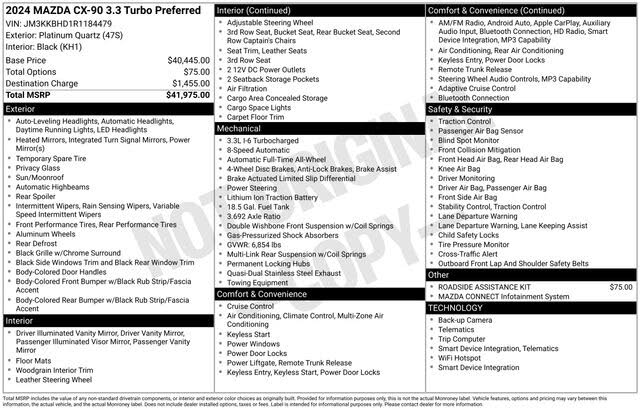 2024 Mazda CX-90 3.3 Turbo Preferred AWD