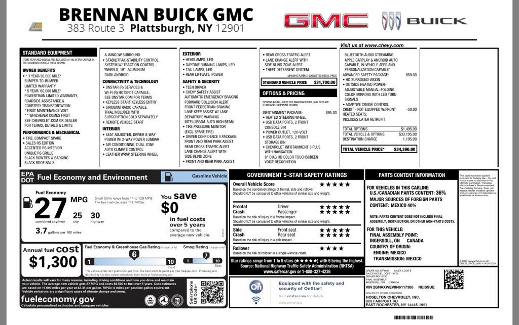 2022 Chevrolet Equinox RS with 1RS AWD