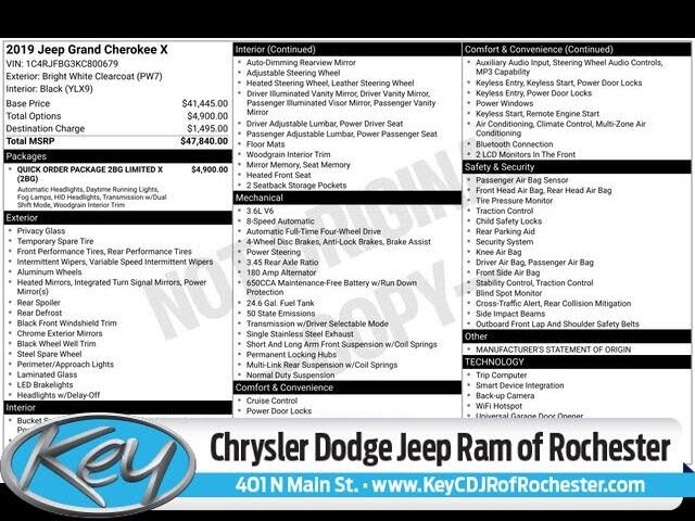 2019 Jeep Grand Cherokee Limited X 4WD