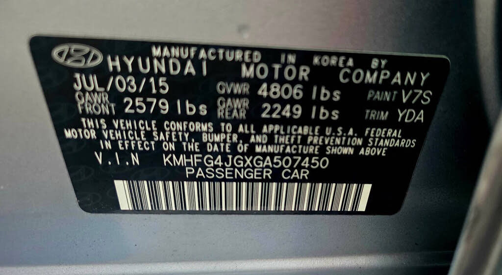 2016 Hyundai Azera FWD
