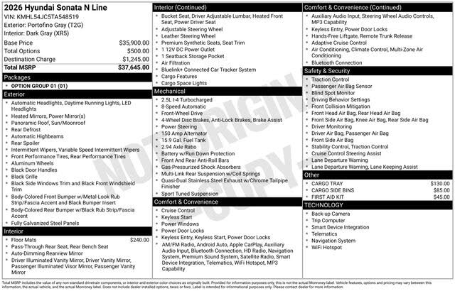 2026 Hyundai Sonata N Line FWD