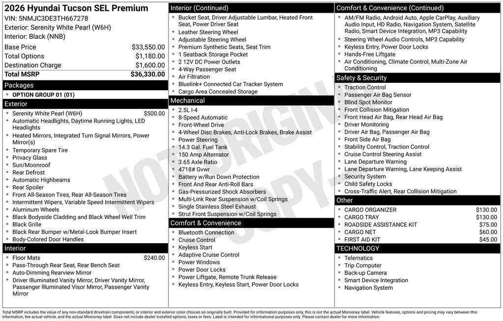 2026 Hyundai Tucson SEL Premium FWD