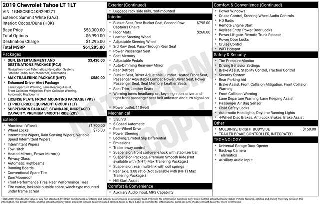 2019 Chevrolet Tahoe LT RWD