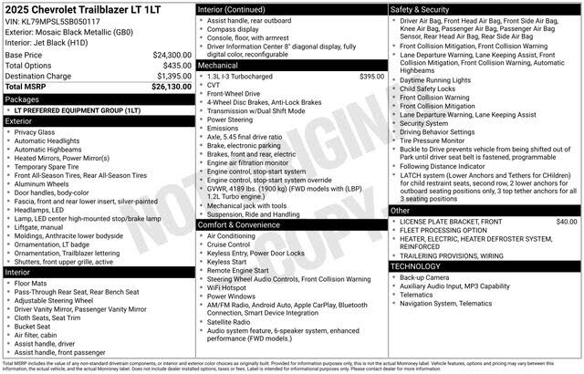 2025 Chevrolet Trailblazer LT FWD
