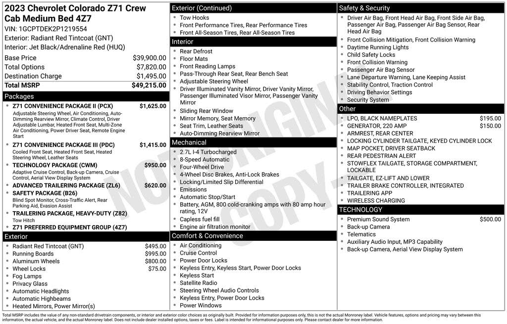 2023 Chevrolet Colorado Z71 Crew Cab 4WD