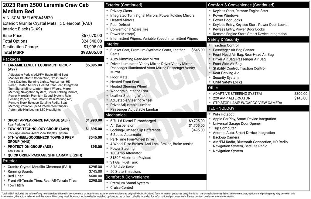 2023 RAM 2500 Laramie Crew Cab 4WD