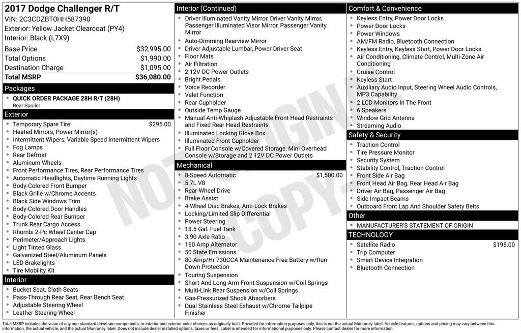 2017 Dodge Challenger R/T RWD