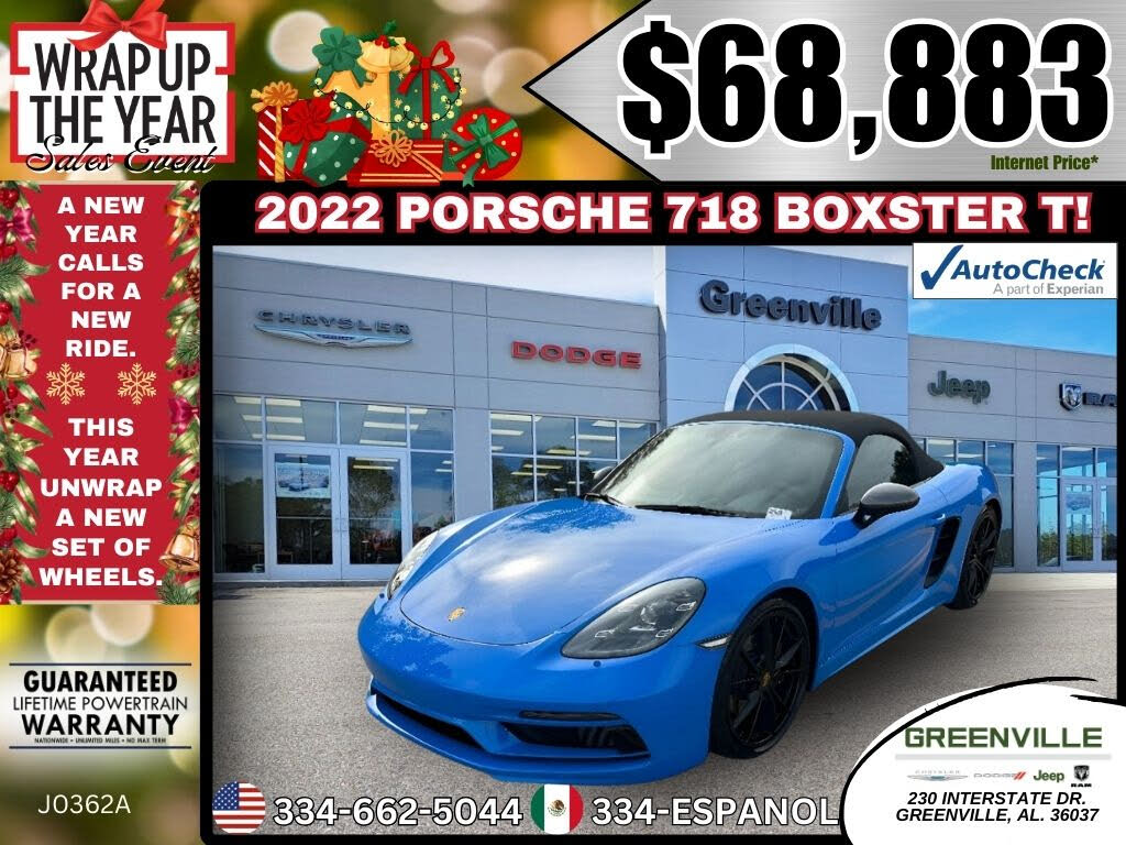 2022 Porsche 718 Boxster T RWD