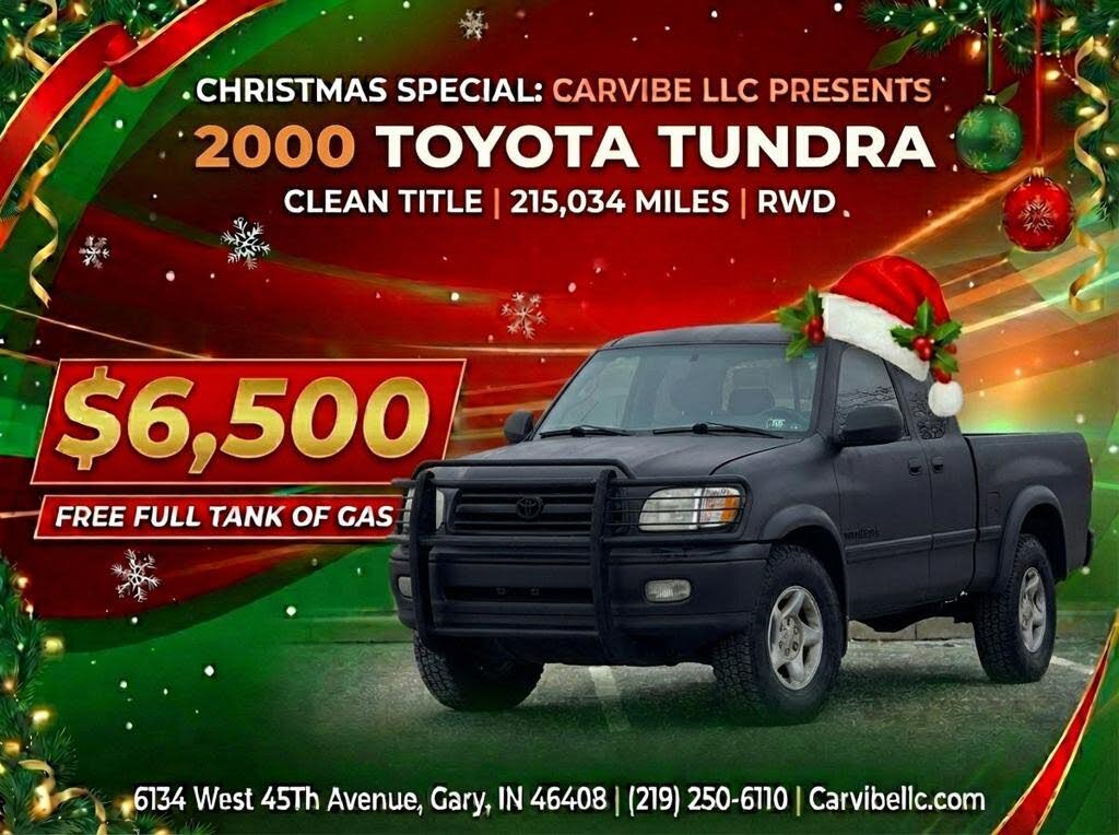 2000 Toyota Tundra V8 SR5 4 Door Extended Cab 4WD