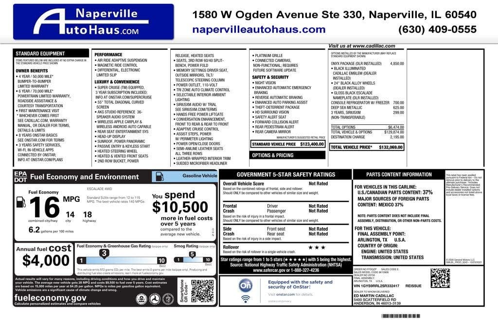 2025 Cadillac Escalade ESV Sport Platinum 4WD