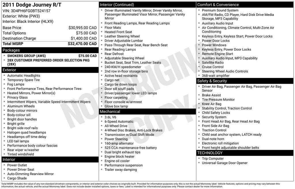 2011 Dodge Journey R/T AWD