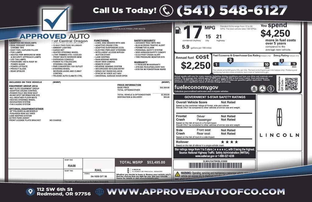 2019 Lincoln MKT AWD