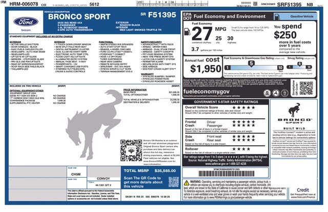 2025 Ford Bronco Sport Big Bend AWD