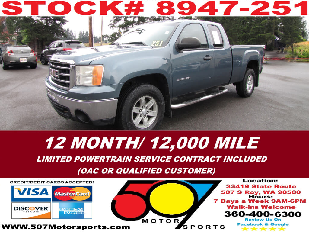 2012 GMC Sierra 1500 SLE Ext. Cab 4WD