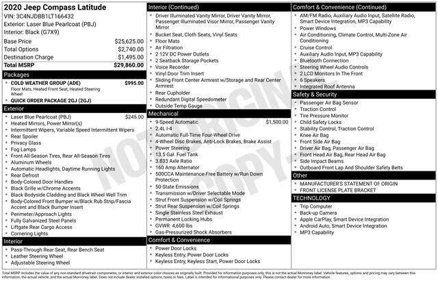 2020 Jeep Compass Latitude 4WD