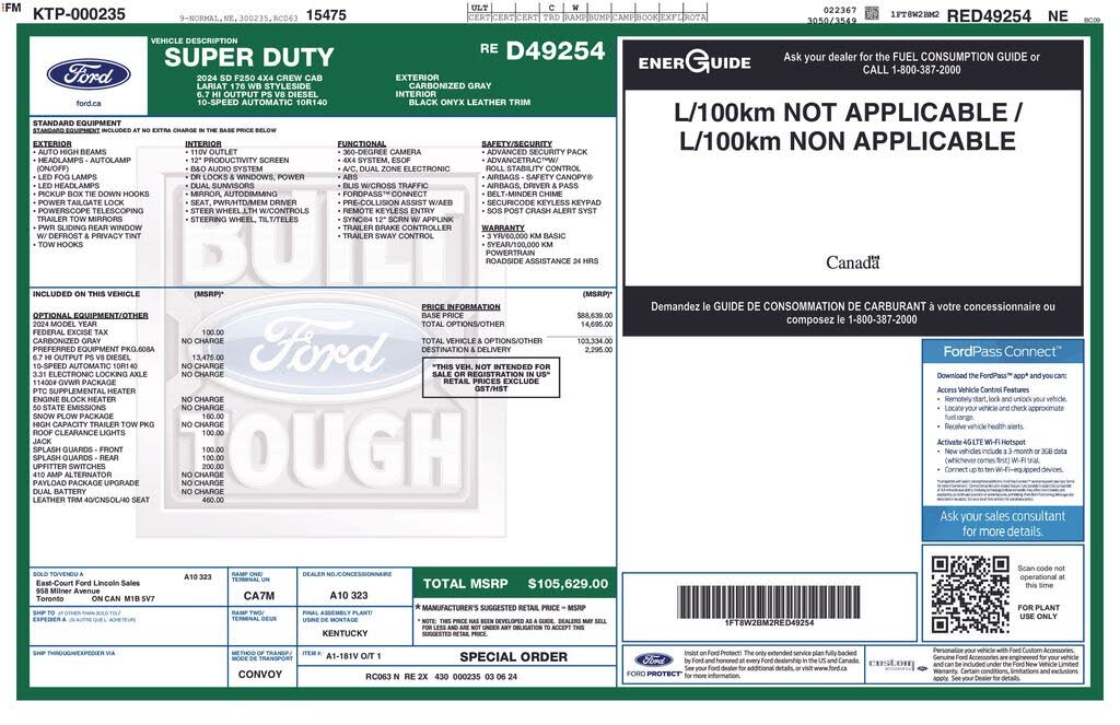 2024 Ford F-250 Super Duty Lariat Crew Cab 4WD