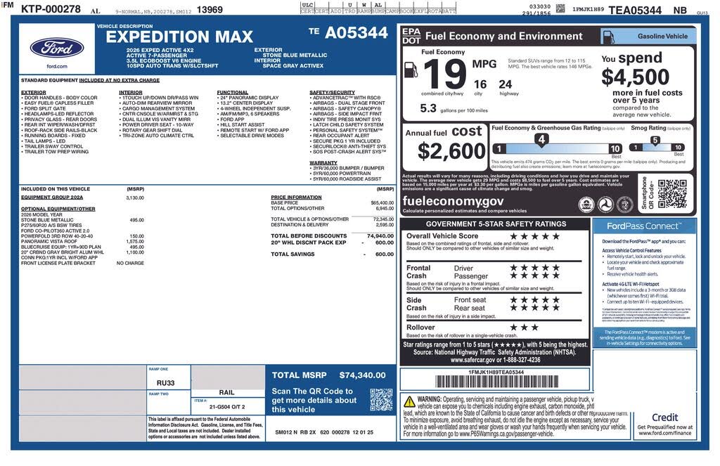 2026 Ford Expedition MAX Active RWD