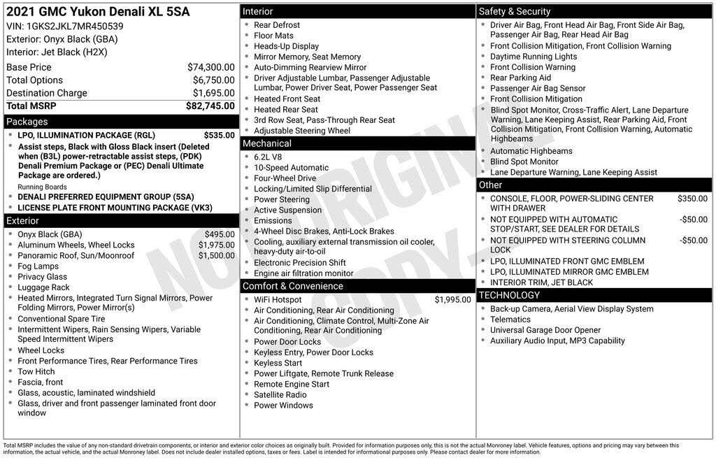 2021 GMC Yukon XL Denali 4WD