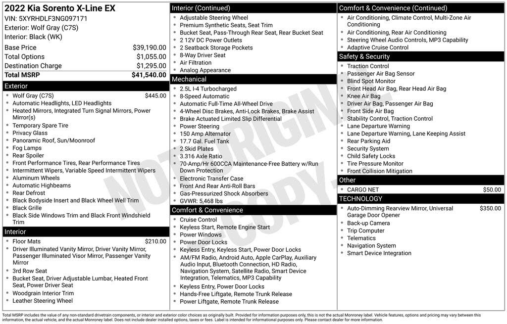 2022 Kia Sorento X-Line EX AWD