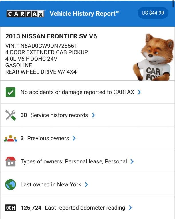 2013 Nissan Frontier SV V6 King Cab 4WD