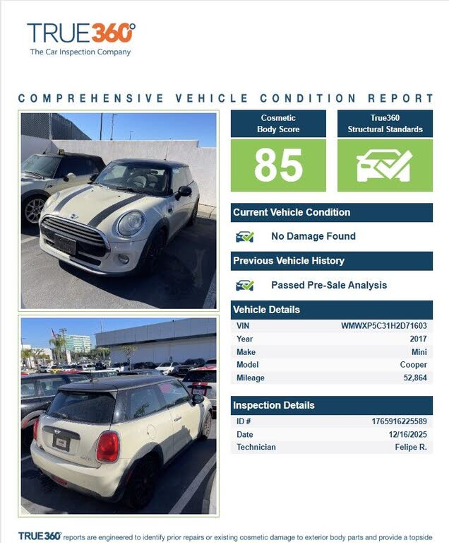2017 MINI Cooper 2-Door Hatchback FWD