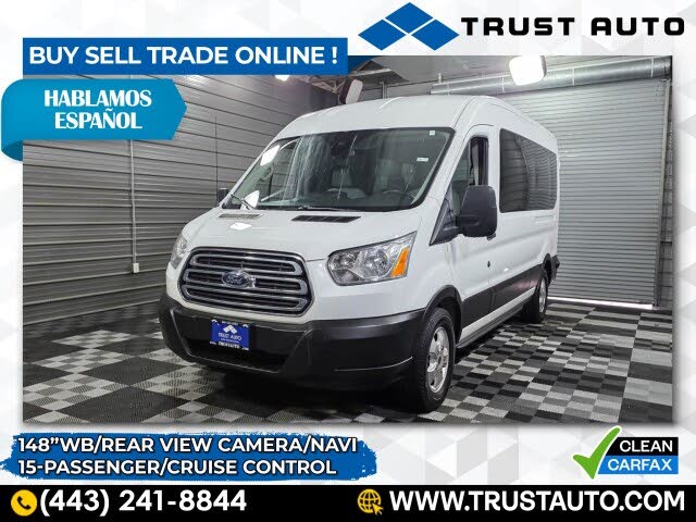 2019 Ford Transit Passenger 350 XLT Medium Roof LWB RWD with Sliding Passenger-Side Door