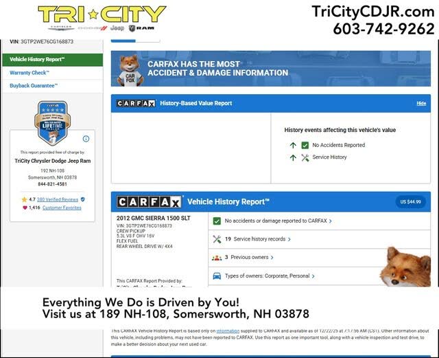 2012 GMC Sierra 1500 SLT Crew Cab 4WD