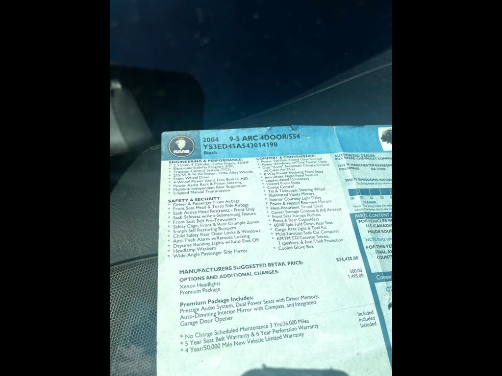 2004 Saab 9-5 Arc 2.3T