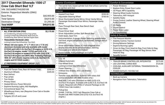 2017 Chevrolet Silverado 1500 LT Crew Cab 4WD