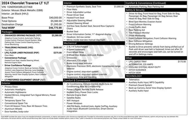 2024 Chevrolet Traverse LT FWD