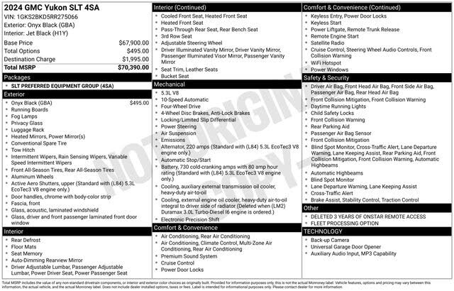 2024 GMC Yukon SLT 4WD