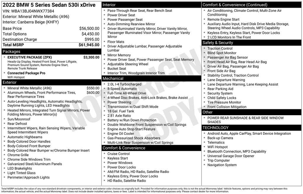 2022 BMW 5 Series 530i xDrive AWD