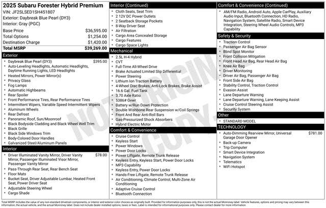 2025 Subaru Forester Hybrid Premium AWD