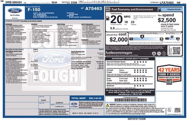 2020 Ford F-150 XLT SuperCrew 4WD