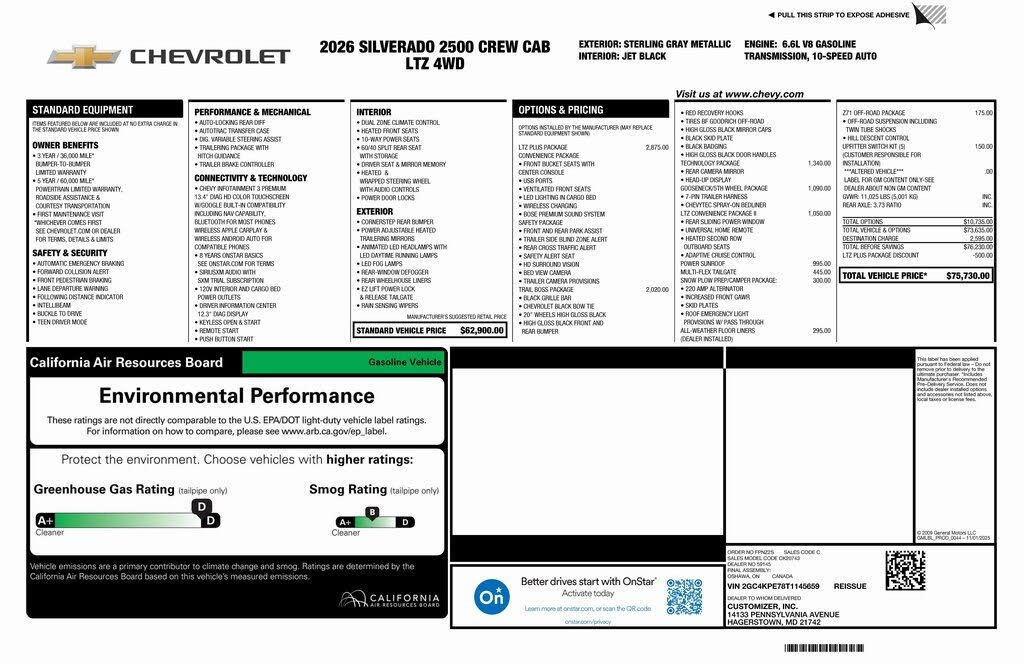 2026 Chevrolet Silverado 2500HD LTZ Crew Cab 4WD