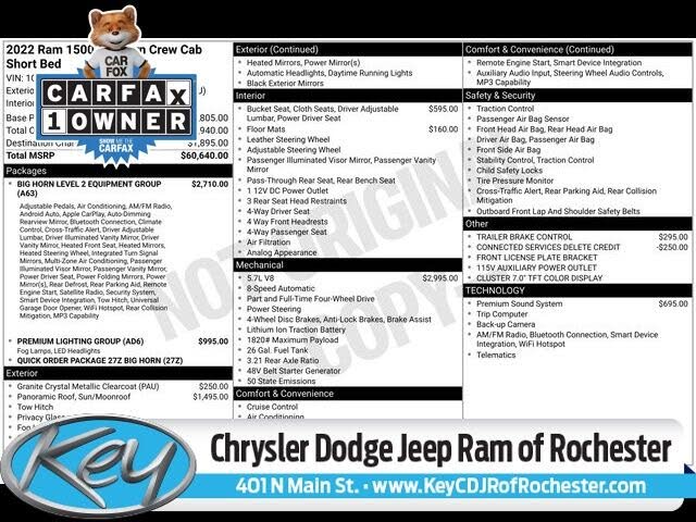 2022 RAM 1500 Big Horn Crew Cab 4WD