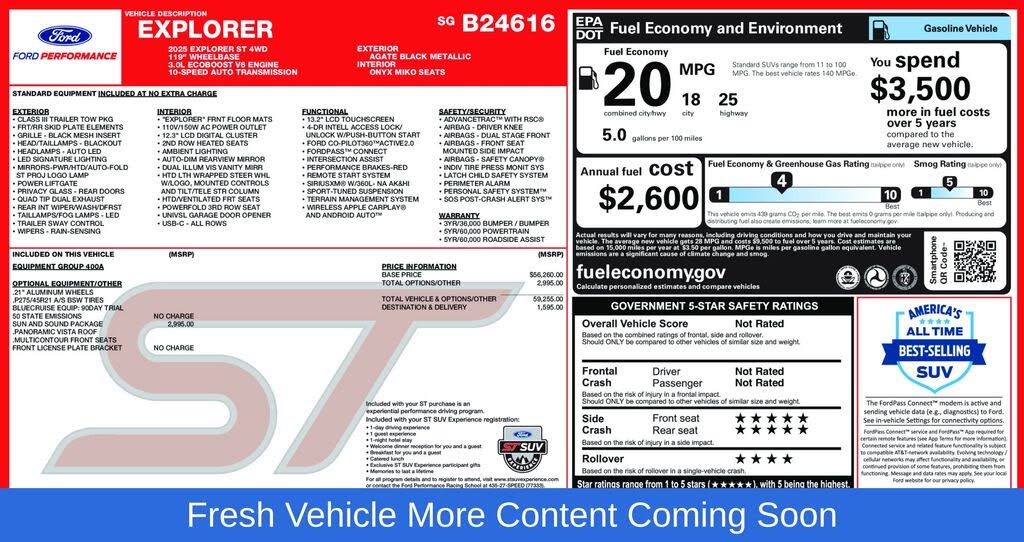 2025 Ford Explorer ST AWD