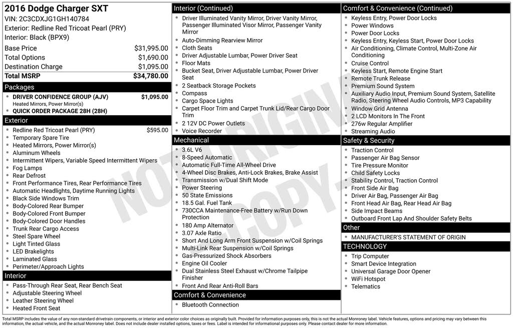 2016 Dodge Charger SXT AWD
